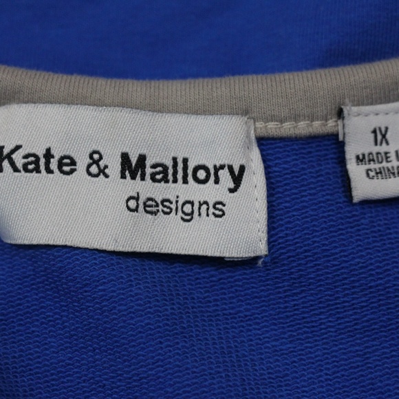 KATE & MALLORY Royal Blue & Gray Drawstring Dress - Picture 8 of 8